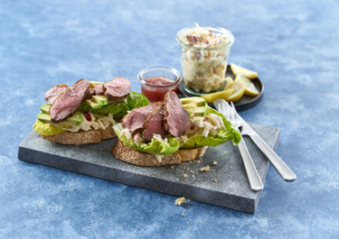 Sandwich med stegt andebryst