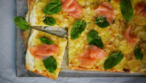 Lax- och potatispizza
