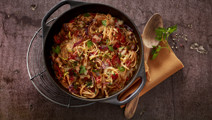 One pot pasta med chorizo