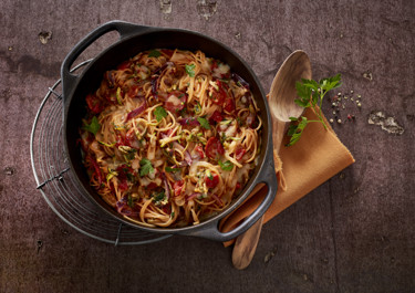 One pot pasta med chorizo