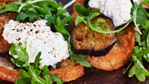 Bruschetta med stegt aubergine