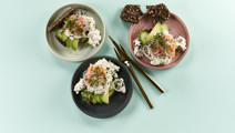 Avocadomad med hytteost og røget laks