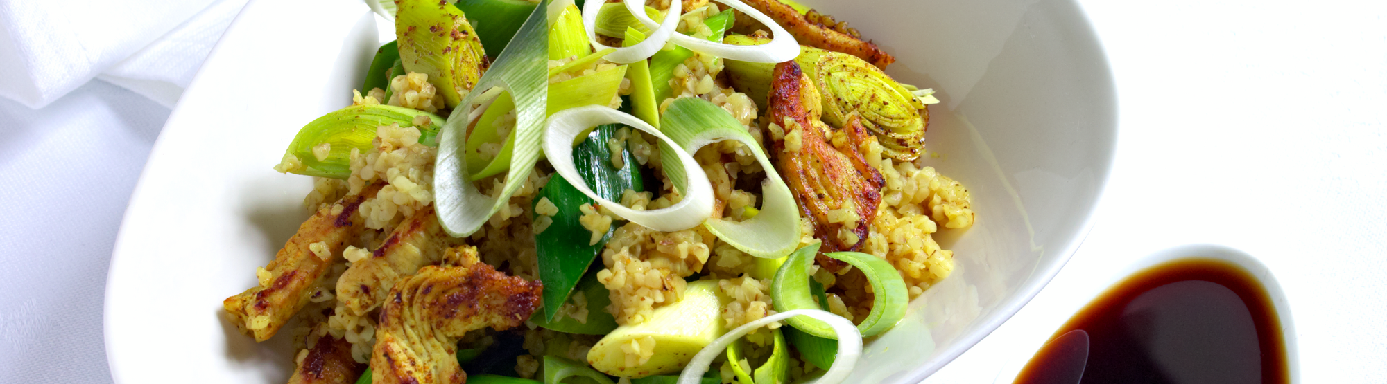 Hurtig kalkunret med bulgur