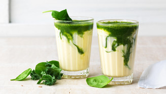Mangosmoothie med grøn juice