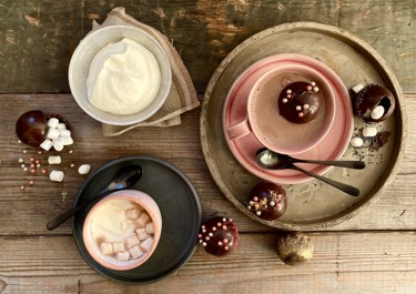 Varm chokolade med skumfiduskugler