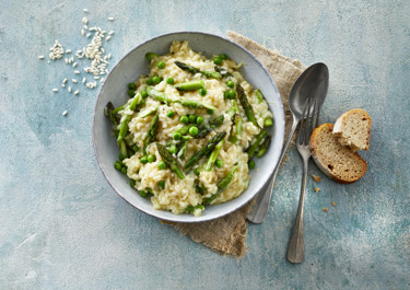 Risotto med asparges og mozzarella