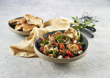 Stegt blomkål med lune linser